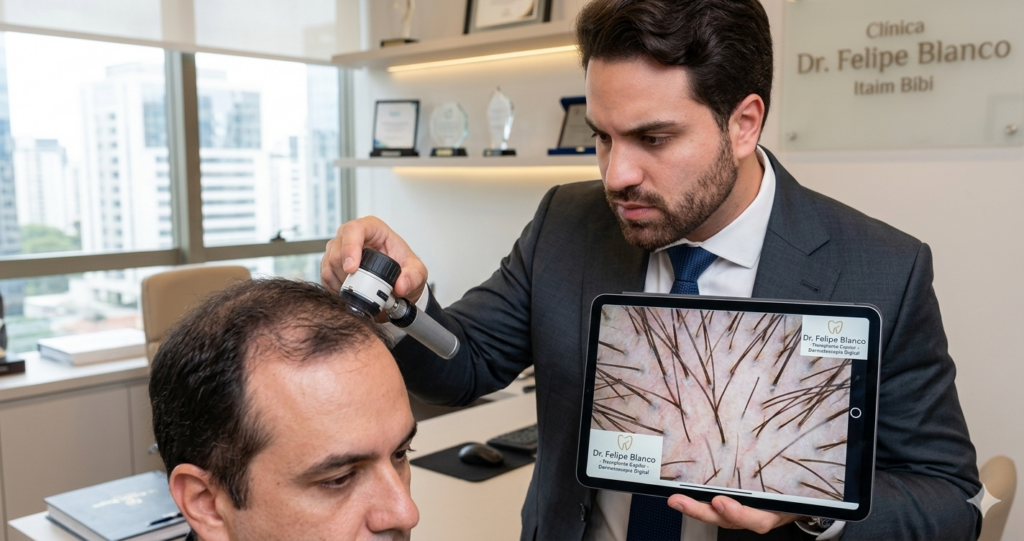 Dr. Felipe Blanco especialista em calvície masculina e transplante capilar FUE em São Paulo